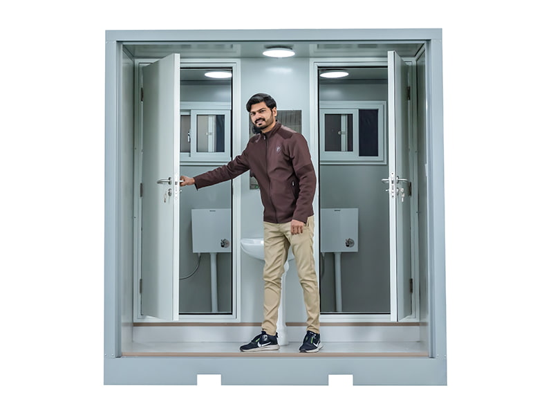 Dalawang-Taong Outdoor Portable Toilet