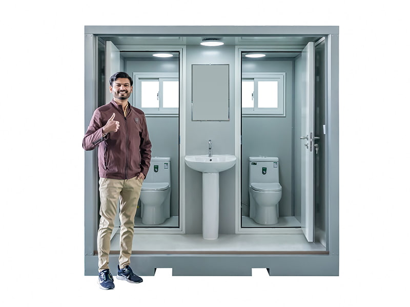 Dalawang-Taong Outdoor Portable Toilet